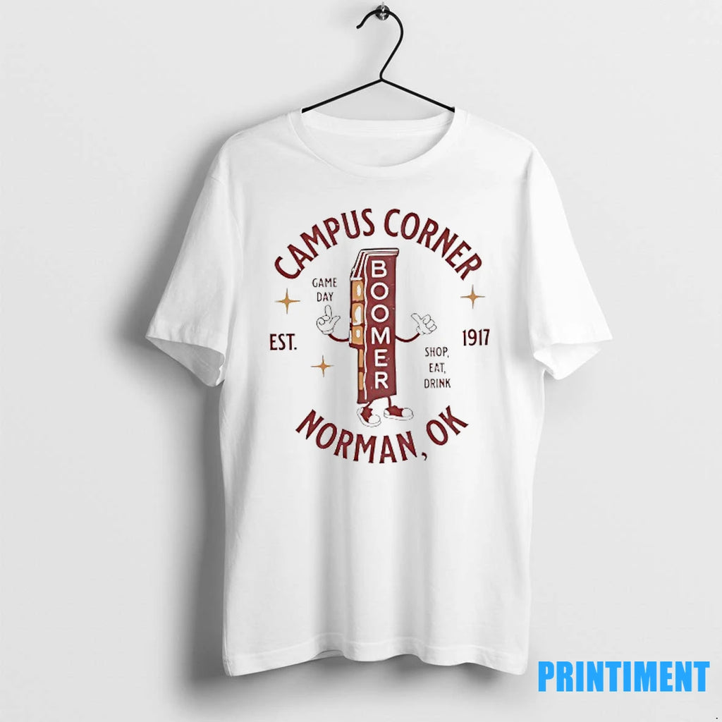 Campus Corner Norman Ok Boomer Oklahoma Sooners Gameday Est 1917 Tshirts Sweater