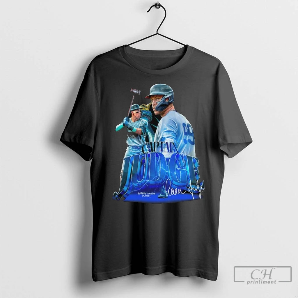 Captain Aaron Judge New York Yankees Signature Long Sleve T Shirts