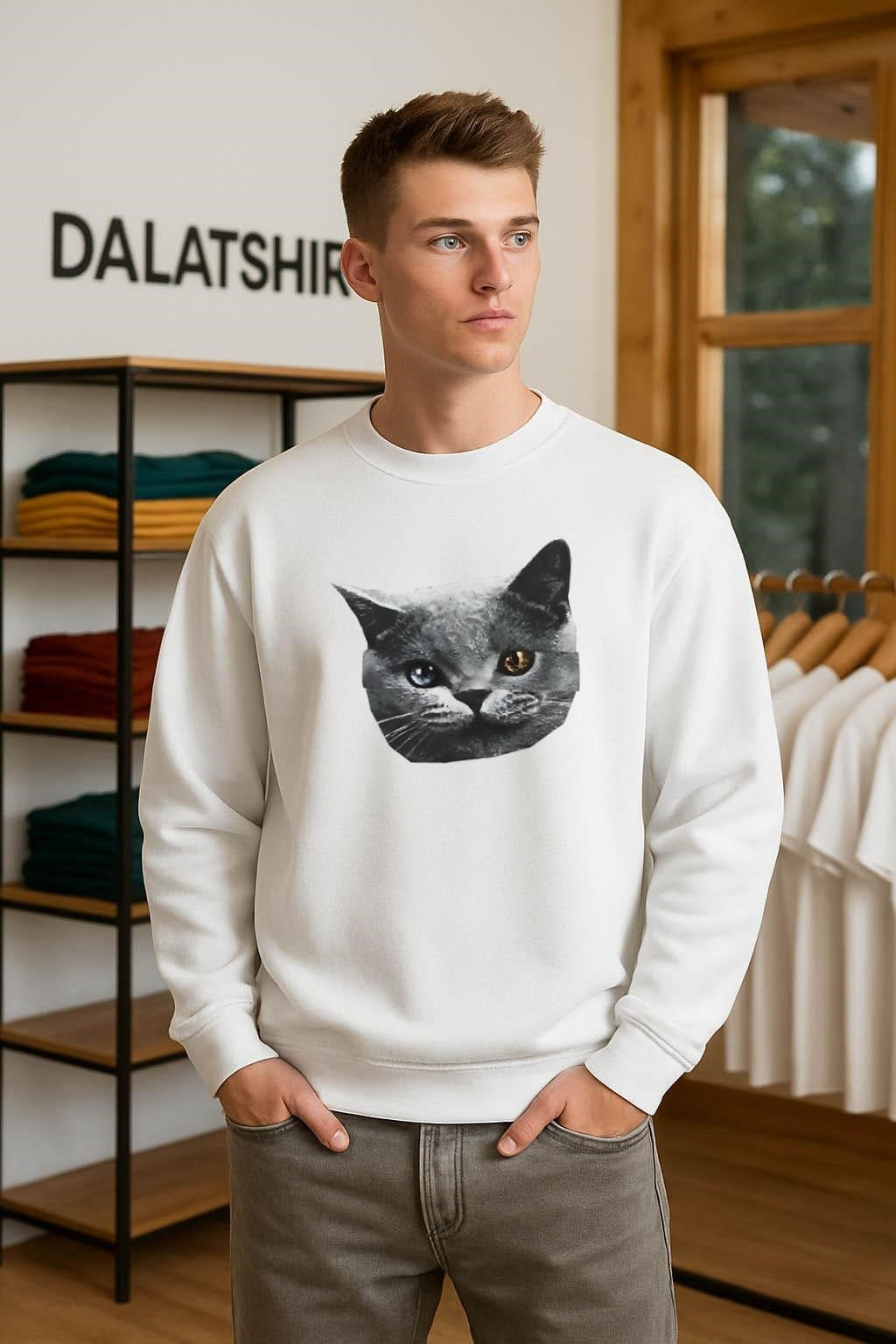 Cat with Different Colored Eyes shirt