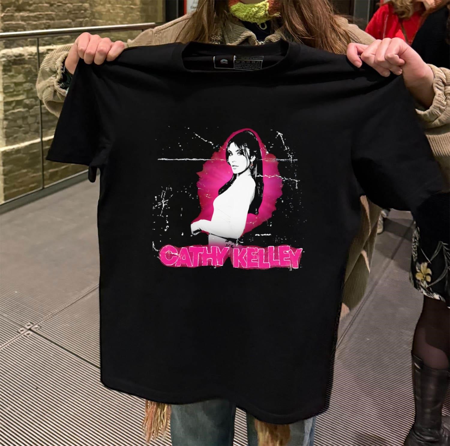 Cathy Kelley Pink Glow Black And White Portrait shirt