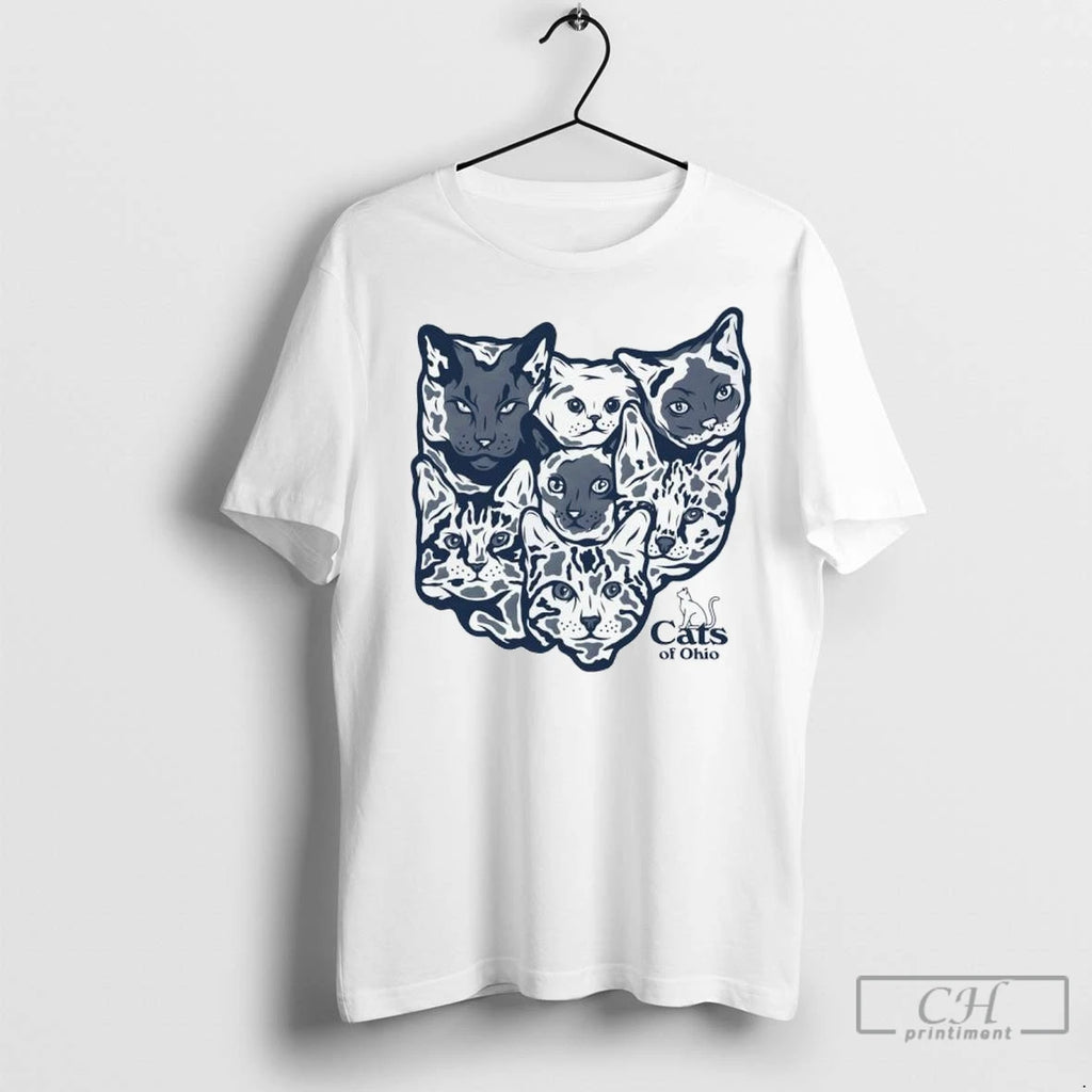 Cats Of Ohio Light Blue T Shirts