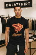Celeritas Est 2026 Flaming Angel Skeleton Wings Speed Graphic shirt