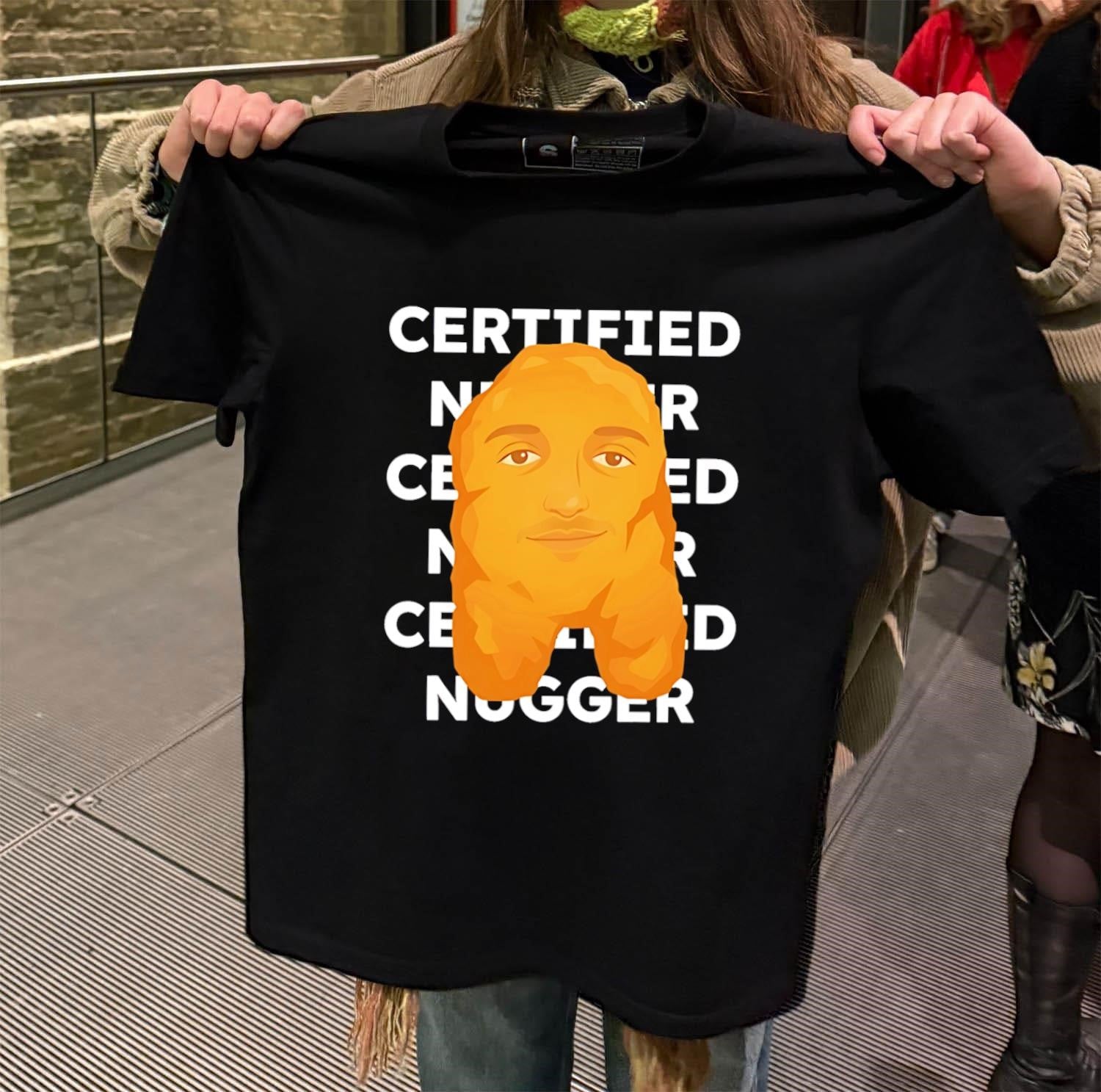 Certified Nugger Face Chicken Nugget Funny shirt