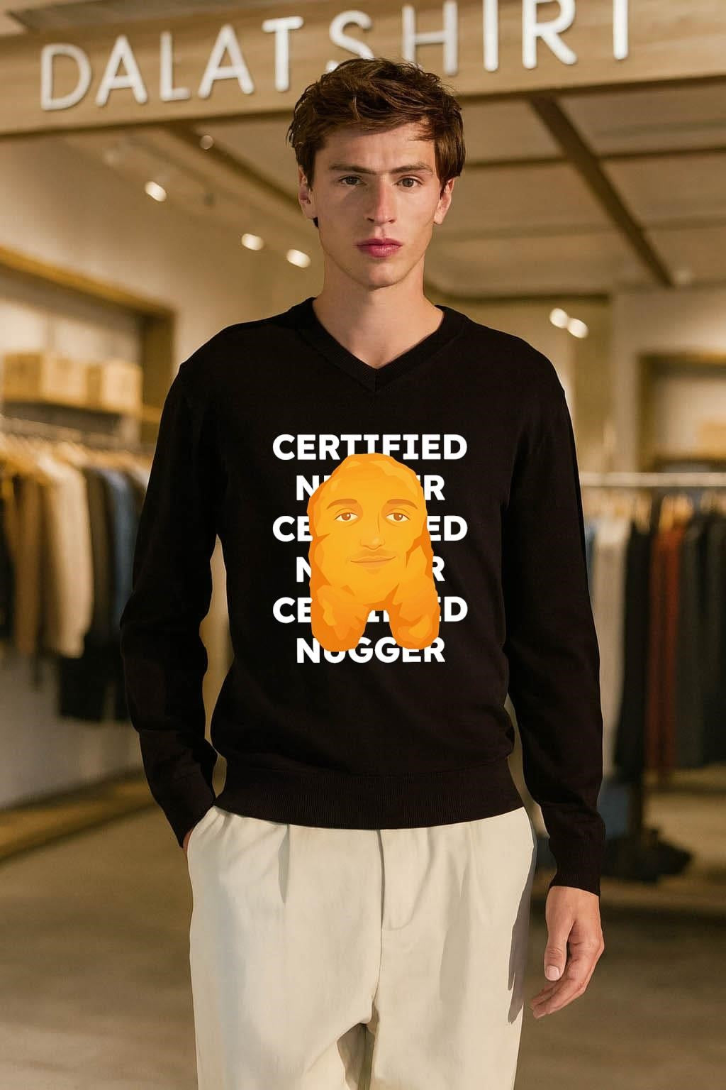 Certified Nugger Face Chicken Nugget Funny shirt