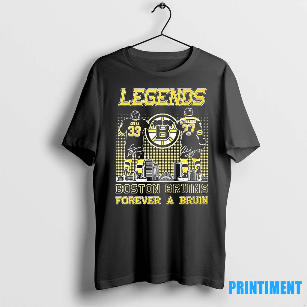 Chara And Bergeron Legends Boston Bruins Forever A Bruin Tshirts Sweater