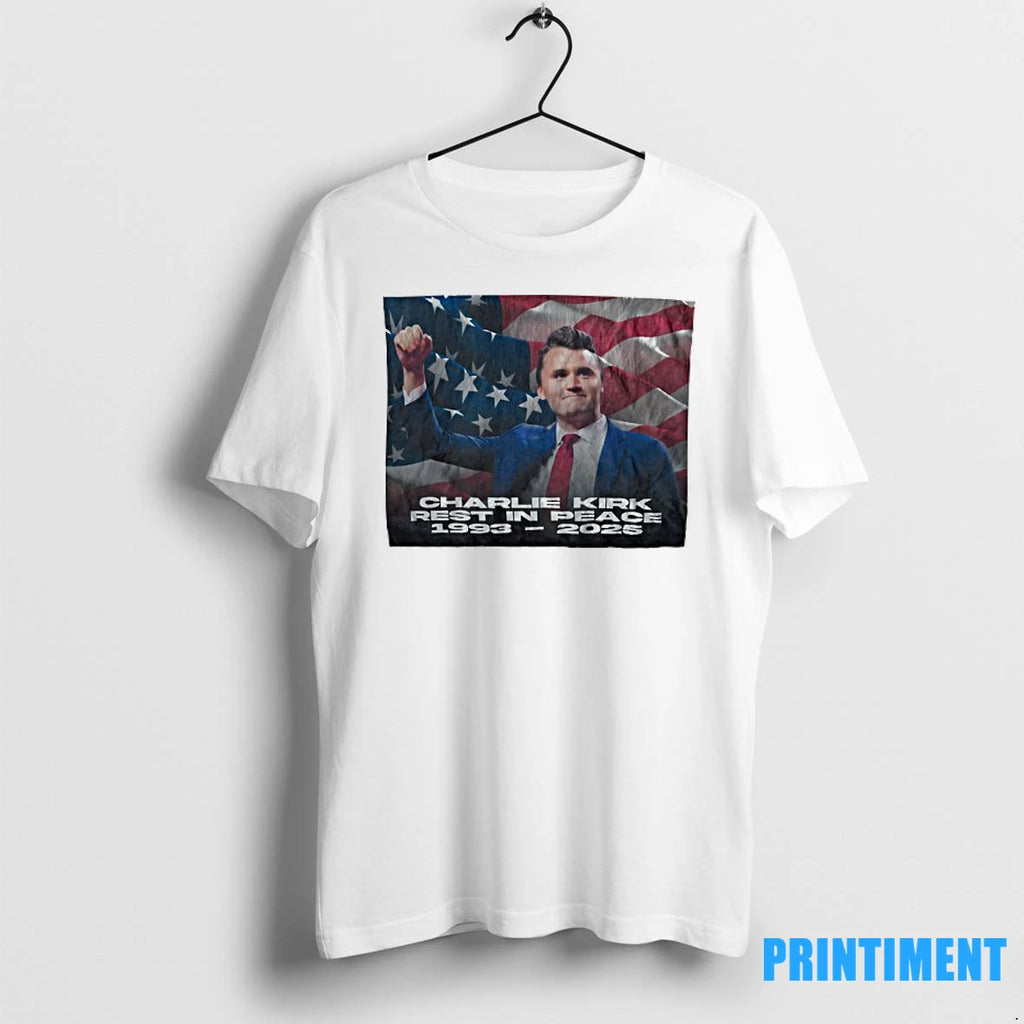 Charlie Kirk Rest In Peace 1993 2025 America Flag Tshirts Sweater