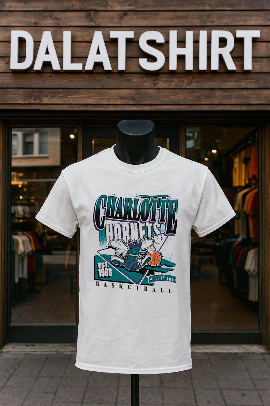 Charlotte Hornets Basketball Est 1988 Mascot Logo shirt