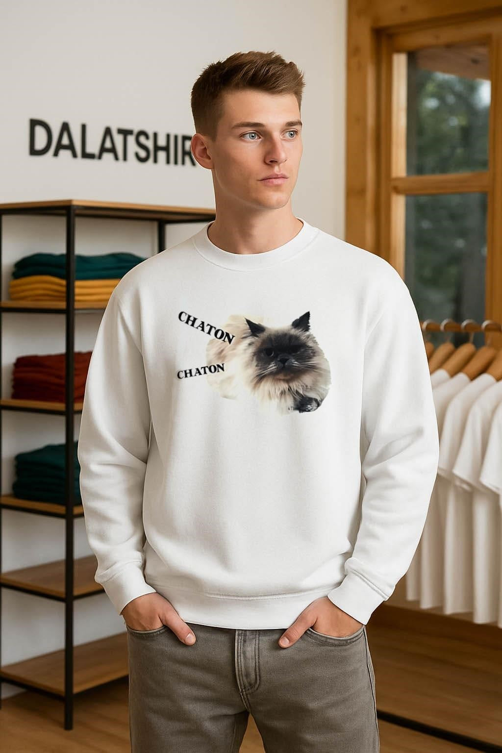 Chaton Chaton Fluffy Siamese Cat Graphic shirt