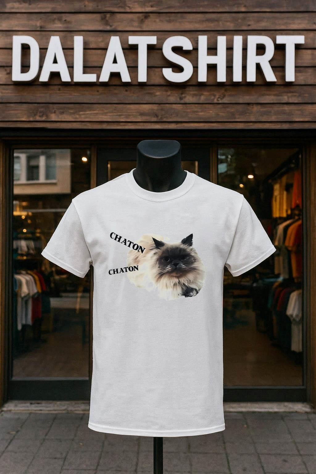 Chaton Chaton Fluffy Siamese Cat Graphic shirt