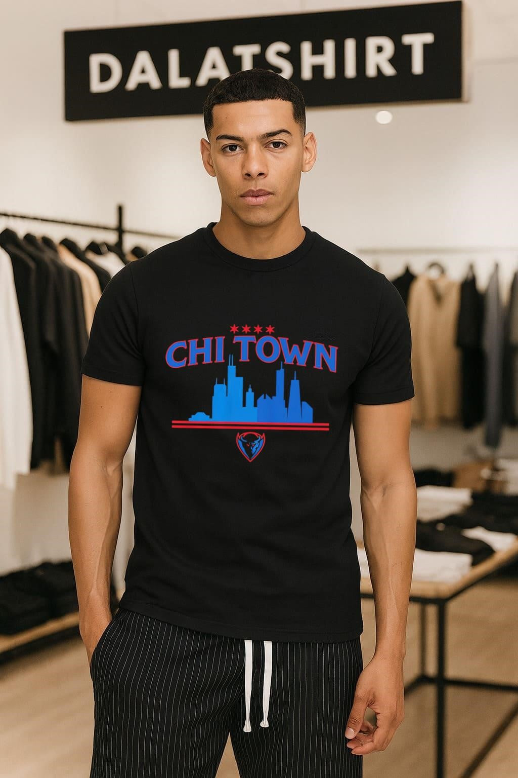 Chi Town Skyline Chicago Stars Blue Demon shirt