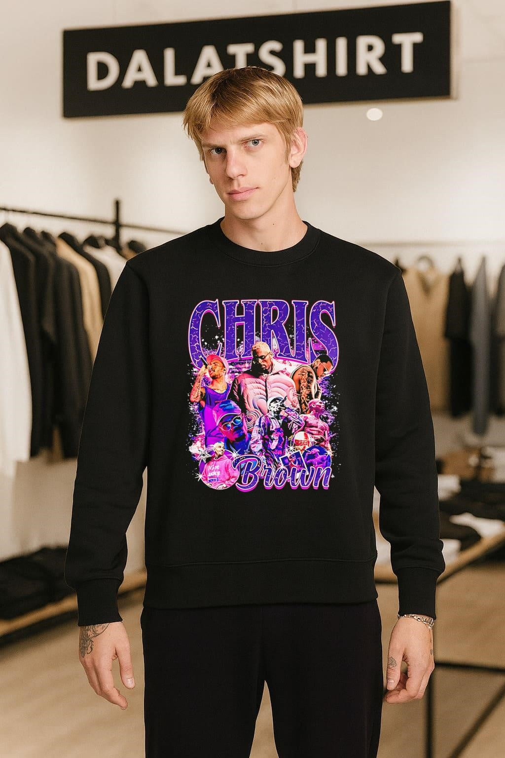Chris Brown Hip Hop Artist Vintage Aesthetic Collage shirt
