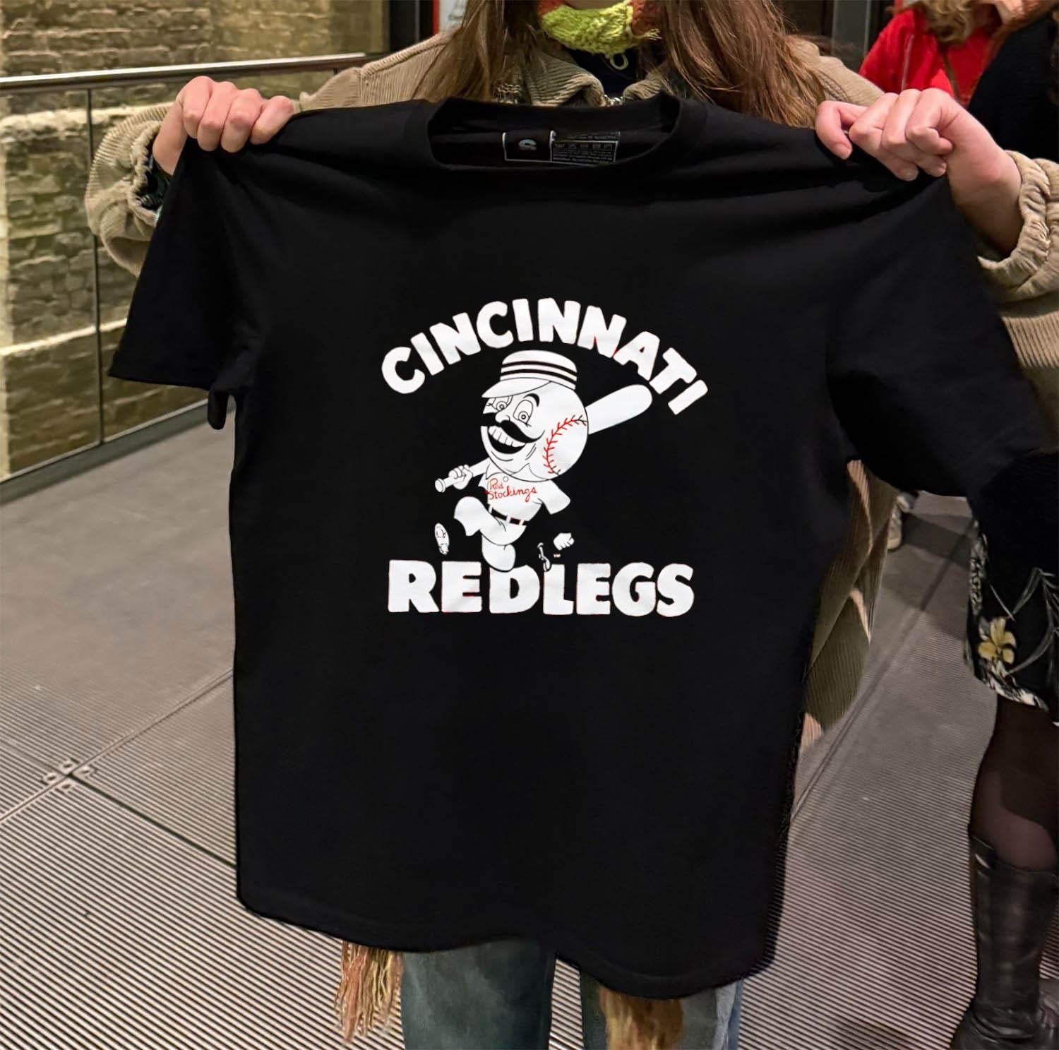 Cincinnati Redlegs Mr. Redlegs Baseball Mascot shirt