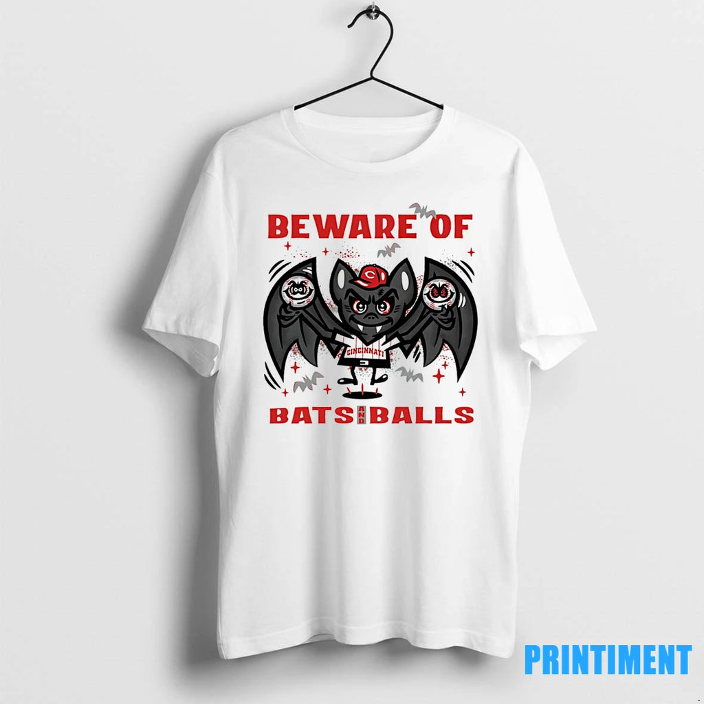 Cincinnati Reds Beware Of Bats And Balls October Halloween Tshirts Sweater