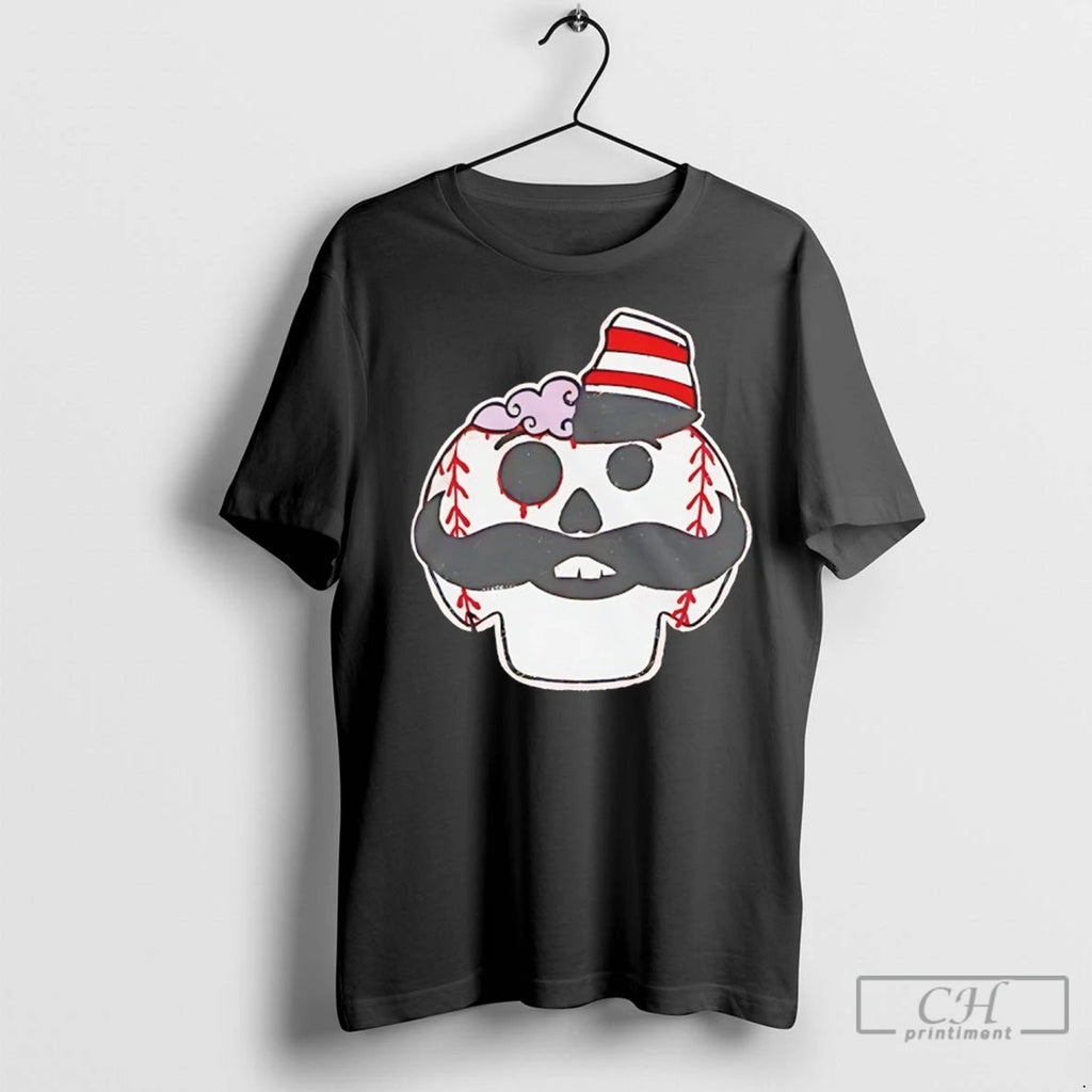 Cincinnati Reds Baseball Sugar Skull Halloween T Shirts