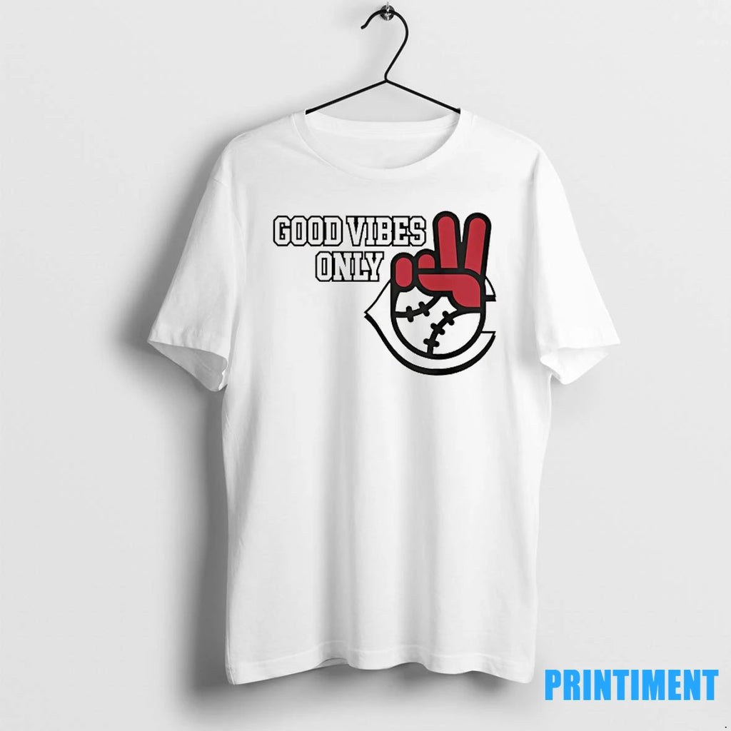 Cincinnati Reds Good Vibes Only Peace Hand Tshirts Sweater