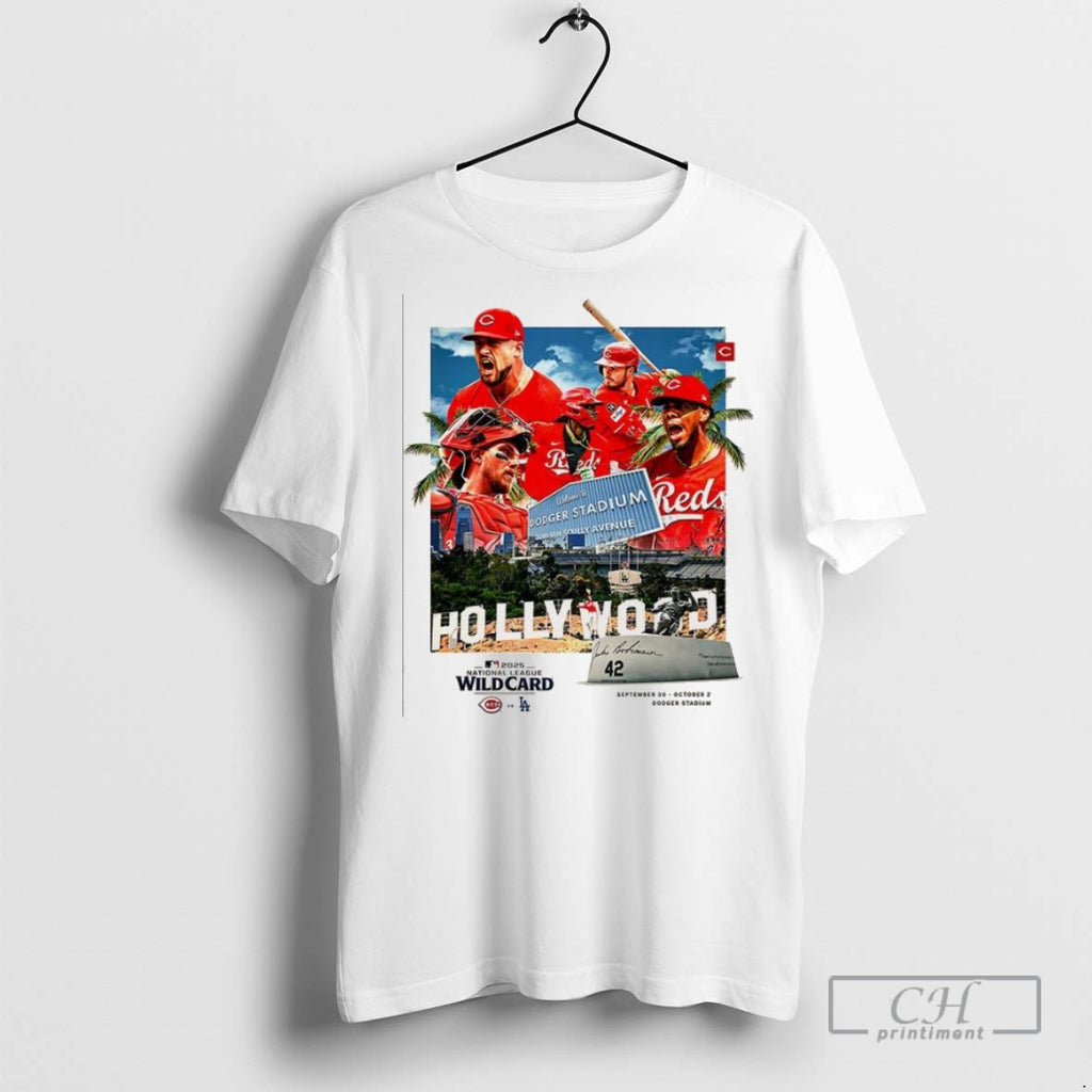 Cincinnati Reds Va Los Angeles Dodgers Wild Card National League 2025 T Shirts