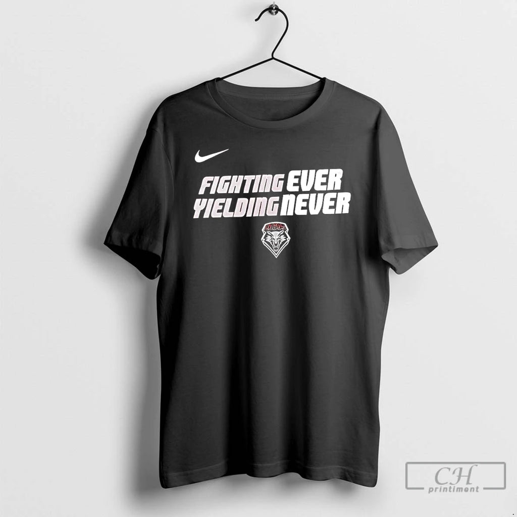 Classic 2025 New Mexico Lobos Fighting Ever Yielding Never 2 Sided T Shirts Hoodie Longsleeve
