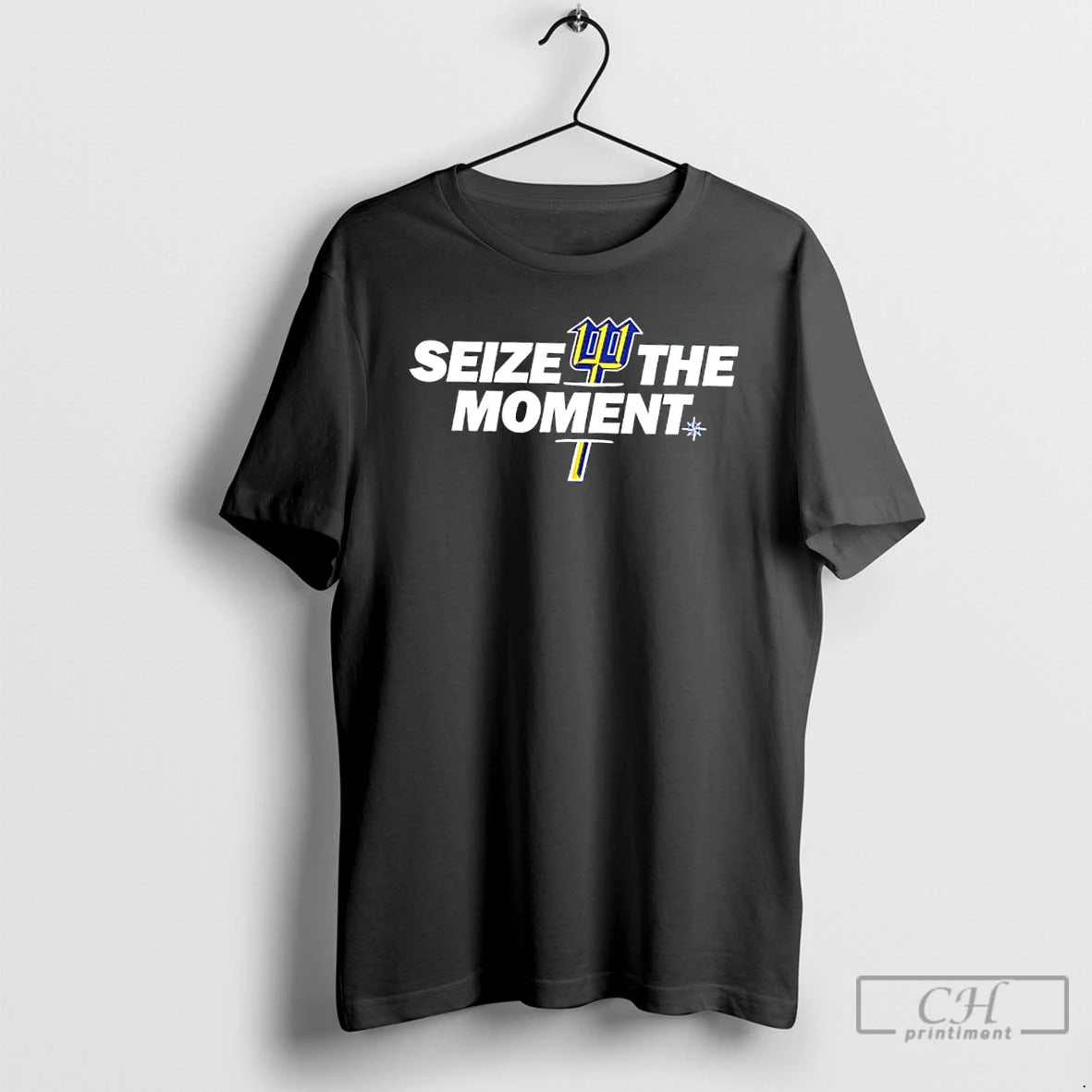 Classic 2025 Seize The Moment Seattle Mariners Baseball 2 Sided T Shirts Hoodie Longsleeve