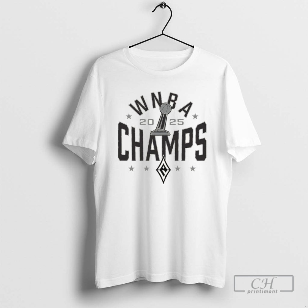 Classic 2025 Wnba Champs Las Vegas Aces Trophy Logo T Shirts