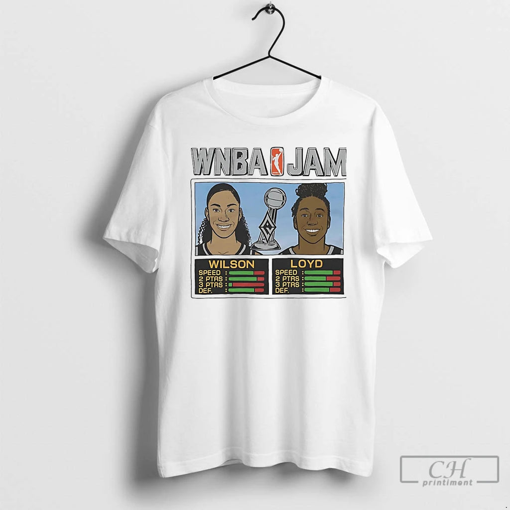 Classic Aja Wilson And Jewell Loyd Legend Wnba Jam Aces T Shirts