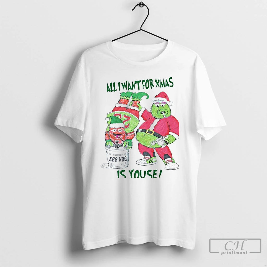 Classic All I Want For Xmas Is Youse Gritty And Phanatic Mens White Tee