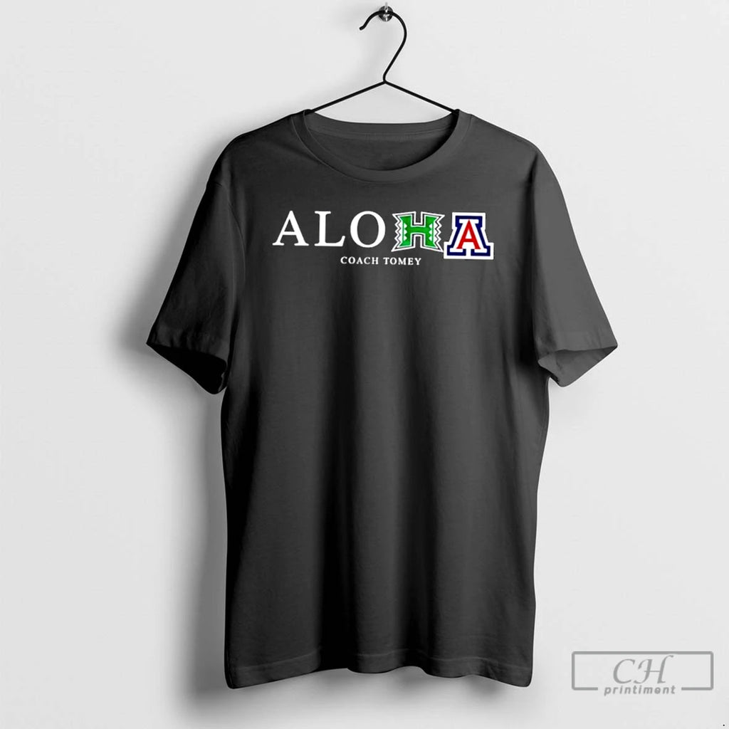 Classic Aloha Coach Tomey Hawaii University X Arizona Wild T Shirts Hoodie Longsleeve