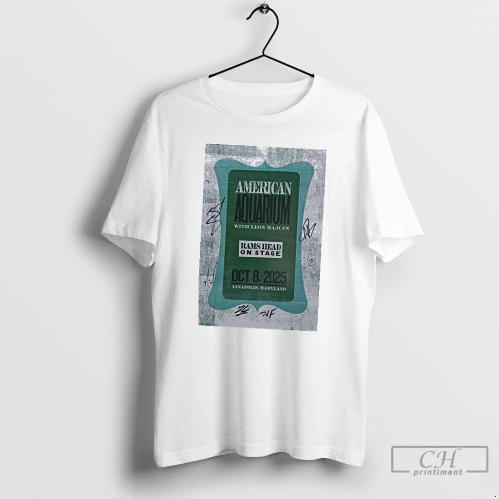 Classic American Aquarium Rams Head On Stage Annapolis Oct 8 2025 T Shirts