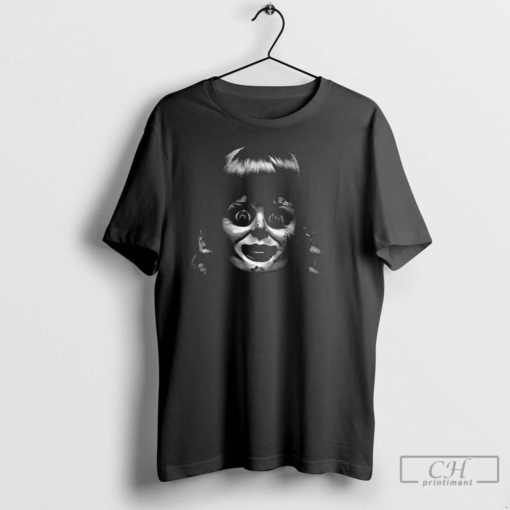 Classic Annabelle The Conjuring Face Graphic Halloween T Shirts Hoodie Longsleeve