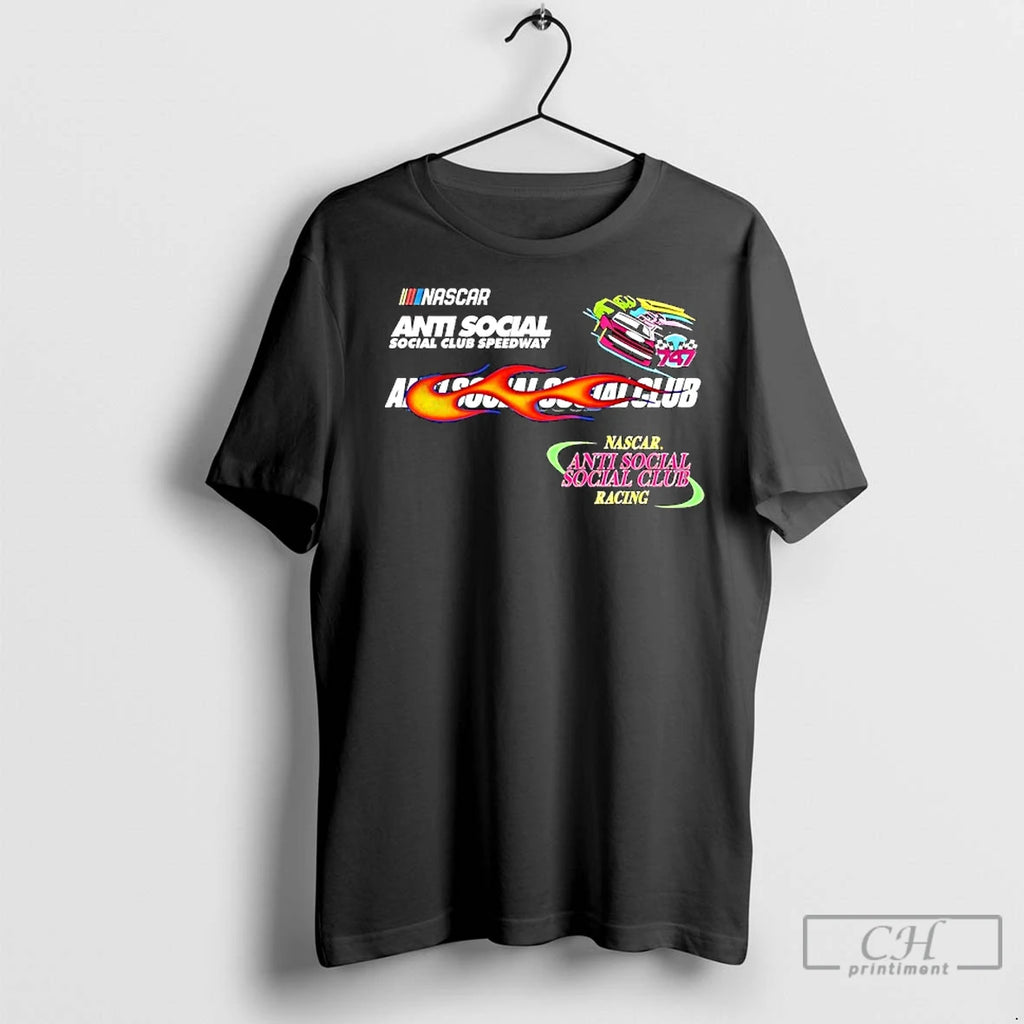 Classic Anti Social Social Club X Nascar Black Daytona