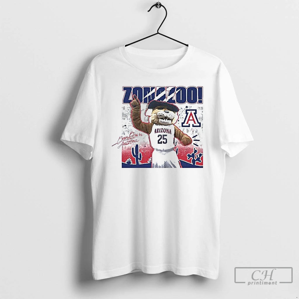 Classic Arizona Zonazoo Wilbur Arizona Wildcats Mens White Tee T Shirts