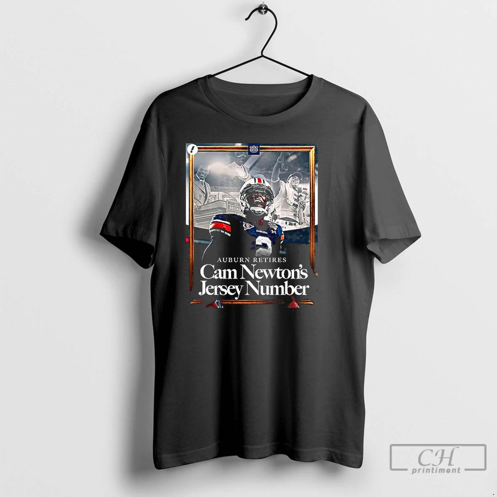 Classic Auburn Retires Cam Newtons Jersey Number T Shirts