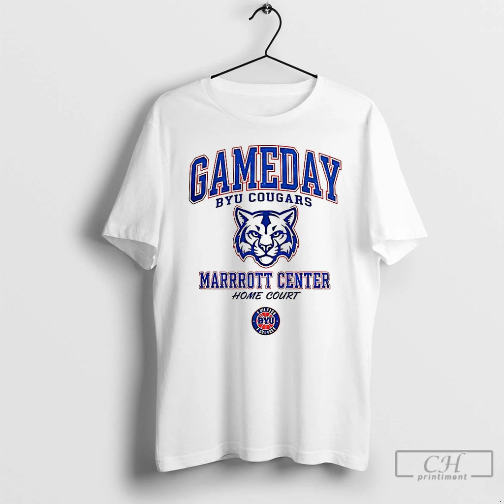Classic Byu Cougars Basketball Game Day Marriott Center Home Court T Shirts