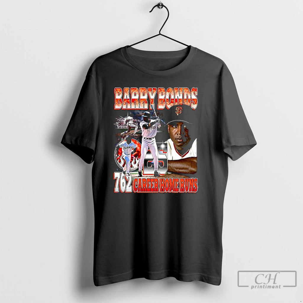 Classic Barry Bonds 762 Career Home Runs T Shirts