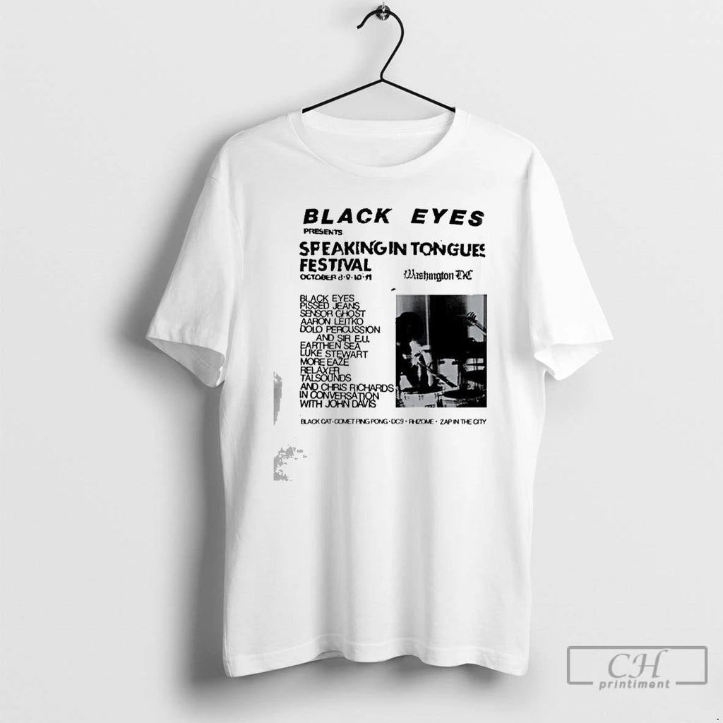 Classic Black Eyes Dischord Speaking In Tongues Festival 2025 T Shirts