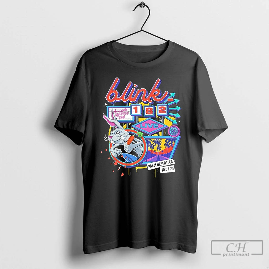 Classic Blink 182 Palm Desert Ca October 4 2025 T Shirts Hoodie Longsleeve