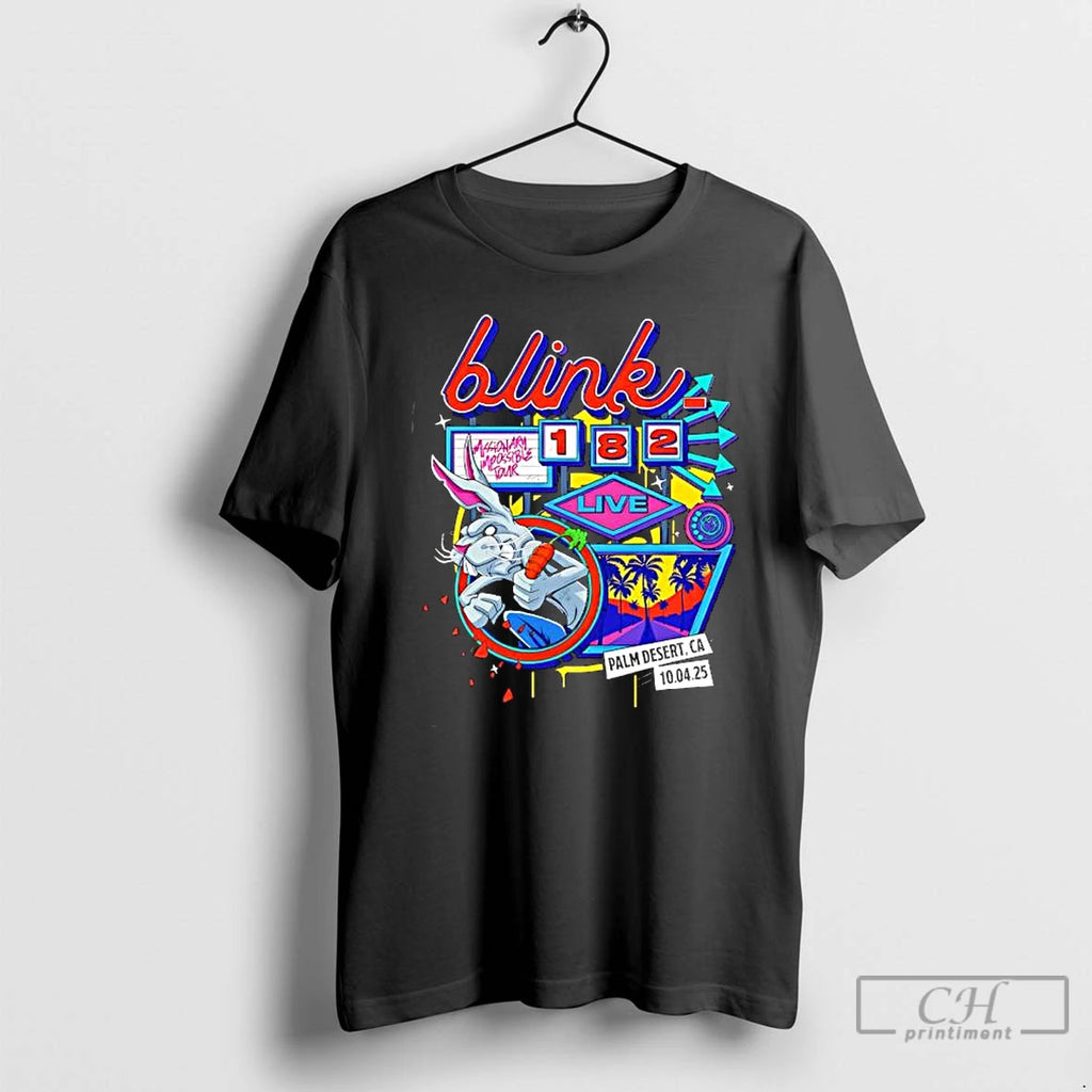 Classic Blink182 Live Impossible Tour Palm Desert Ca October 4th 2025 Concert T Shirts