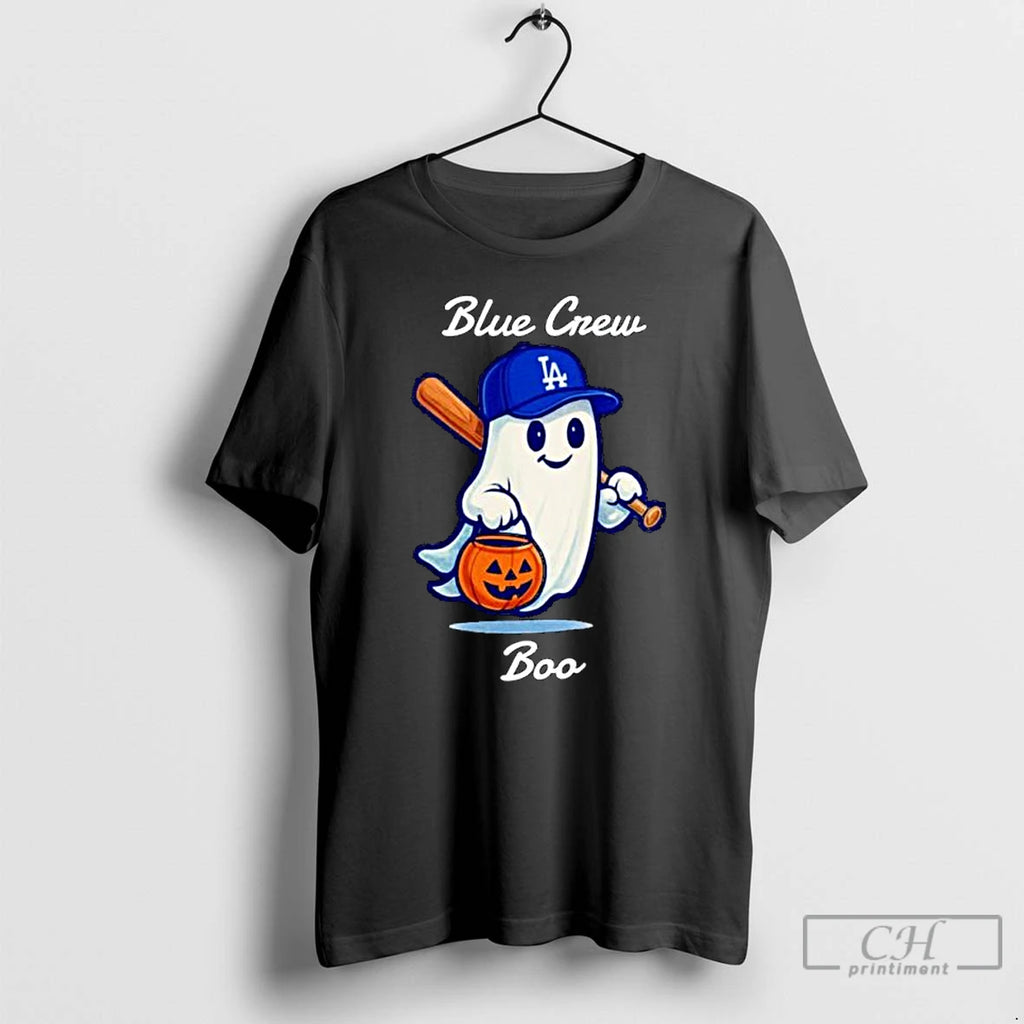 Classic Blue Crew Dodgers Happy Halloween Boo Ghost Ornaments T Shirts