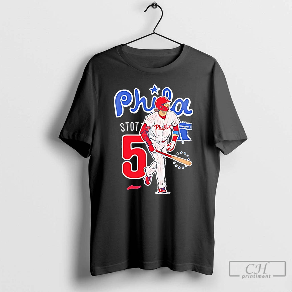 Classic Bryson Stott Number 5 Philadelphia Phillies Baseball Art T Shirts Hoodie Longsleeve