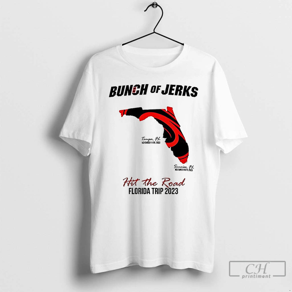 Classic Bunch Of Jerks Hit The Road Florida Florida Trip 2023 T Shirts Hoodie Longsleeve