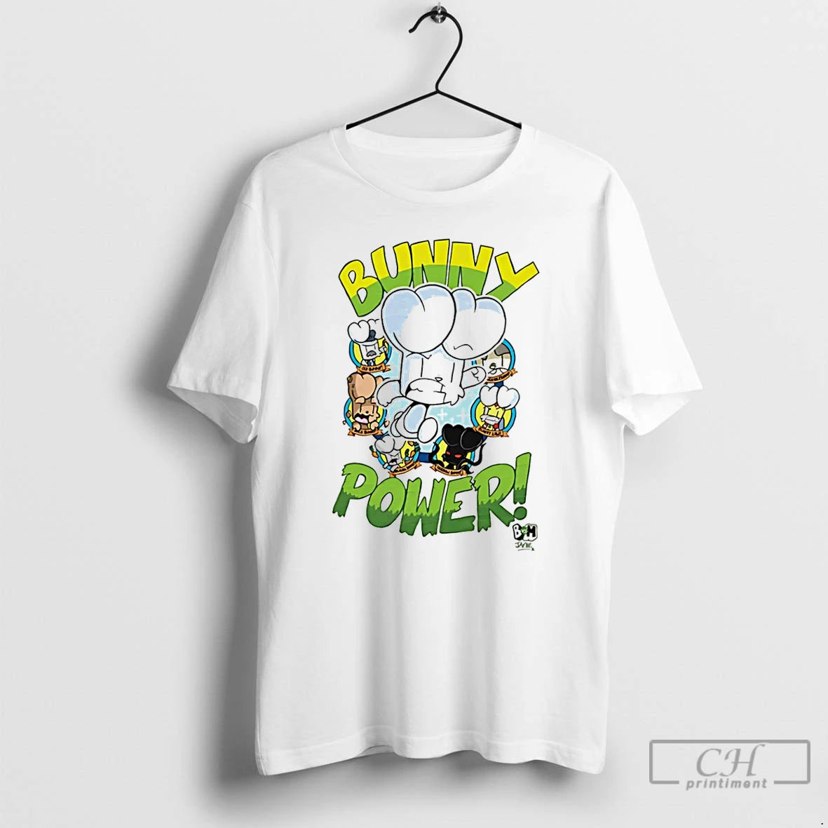 Classic Bunny Vs Monkey Bunny Power Cartoon T Shirts Hoodie Longsleeve
