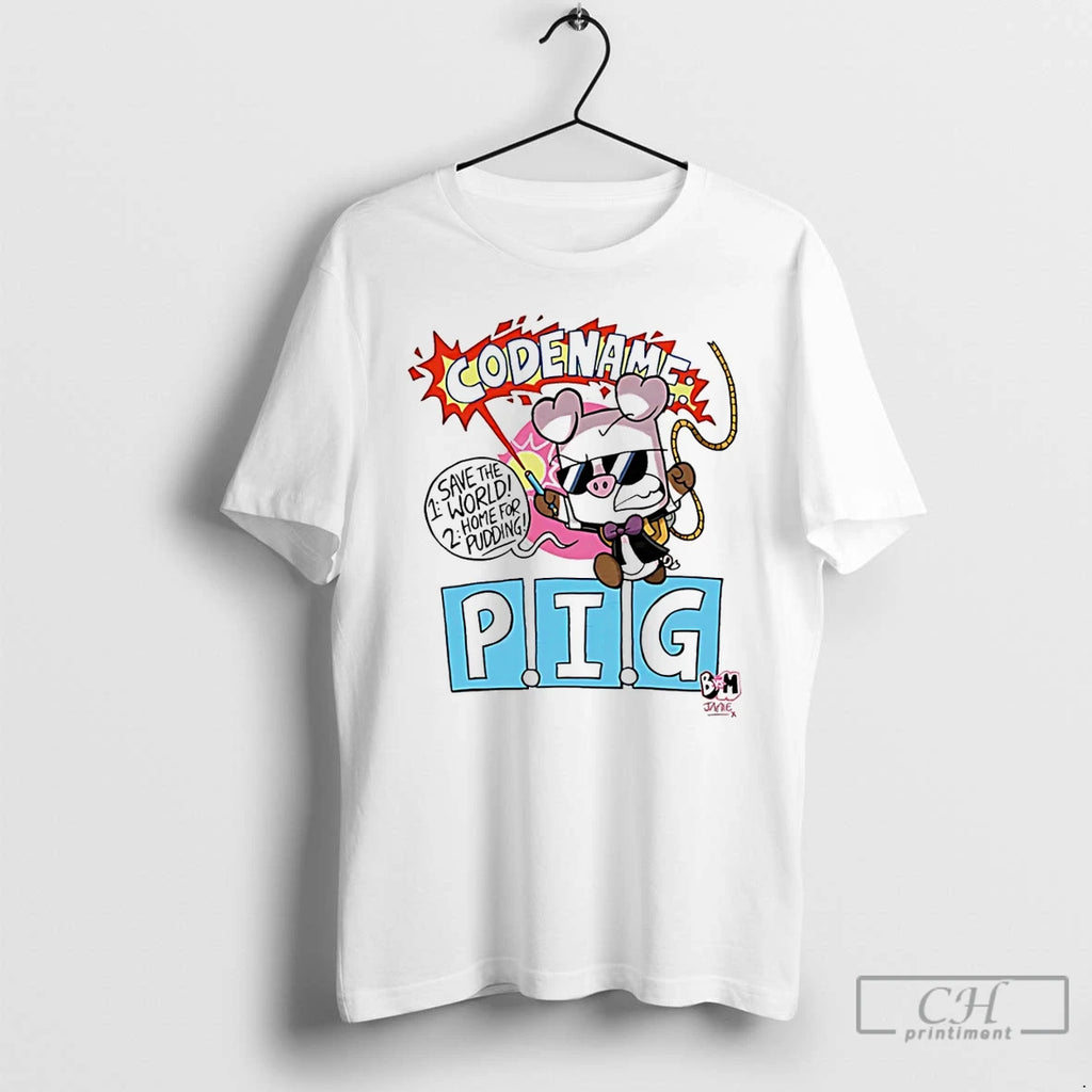 Classic Bunny Vs Monkey Codename P I G Cartoon T Shirts Hoodie Longsleeve