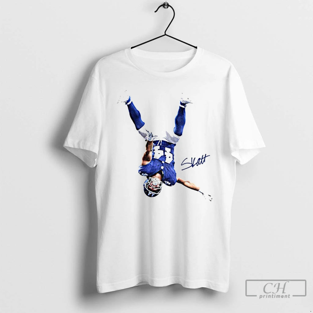 Classic Cam Skattebo Flipped Signature New York Giants T Shirts