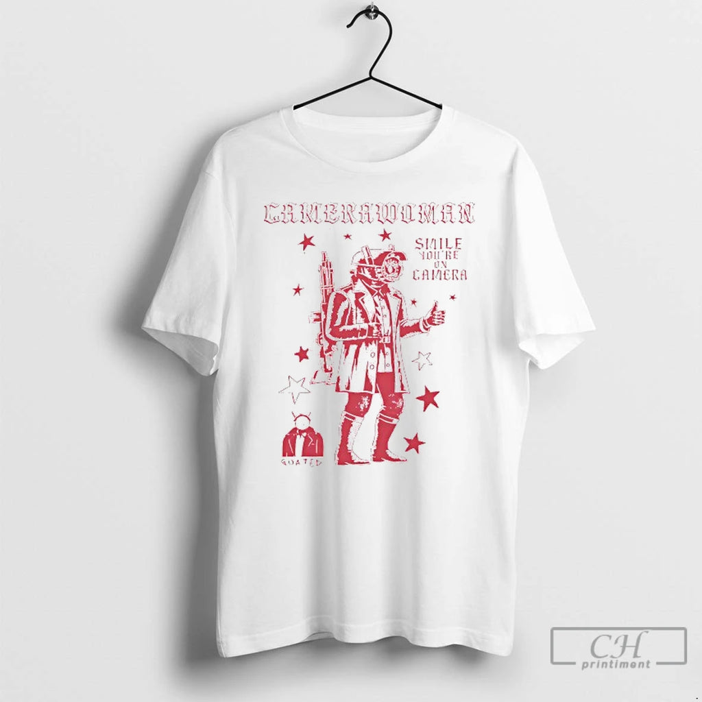 Classic Camerawoman Smile Youre On Camera T Shirts