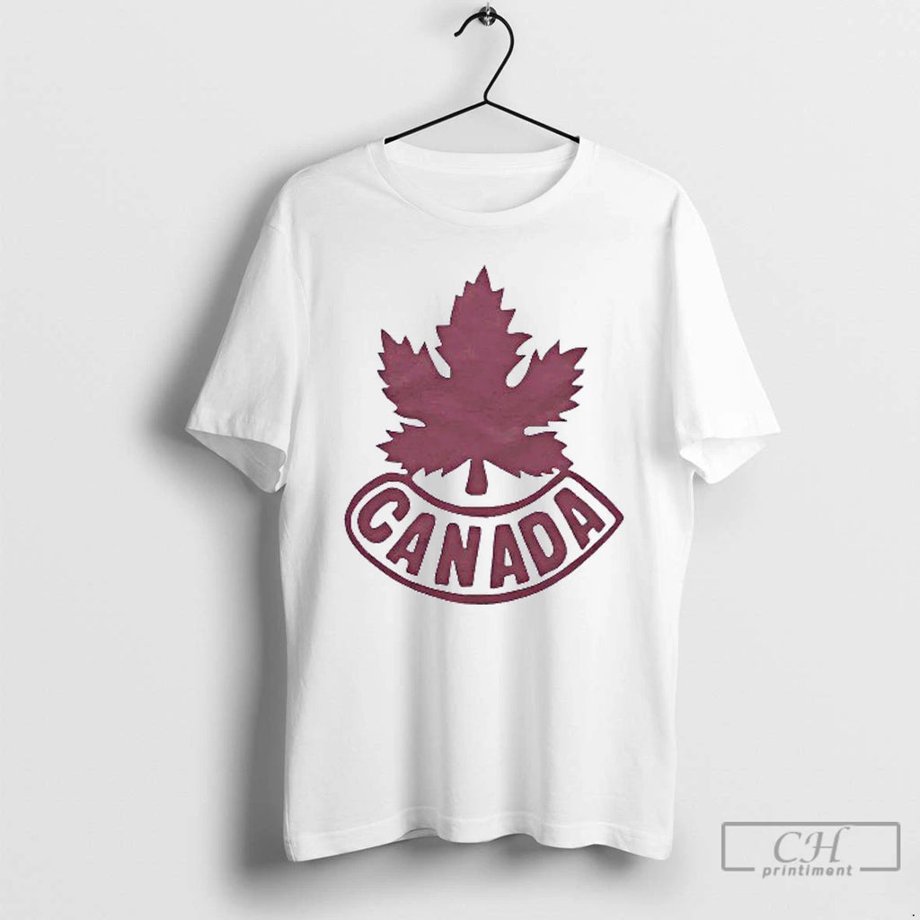 Classic Canada Leaf Olympic Look From The 1928s Mens White Tee T Shirts
