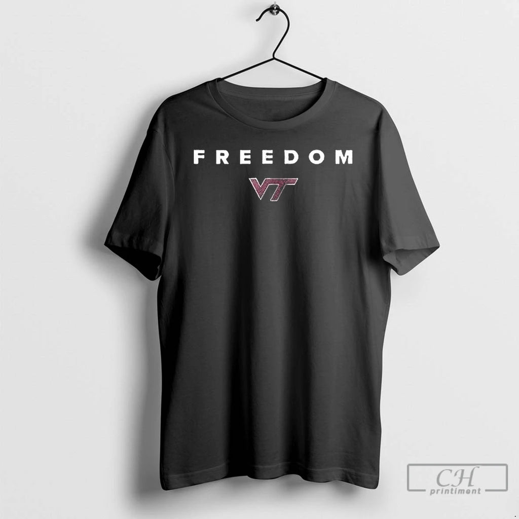 Classic Charlie Kirk Freedom X Virginia Tech Long Sleve T Shirts Hoodie Longsleeve
