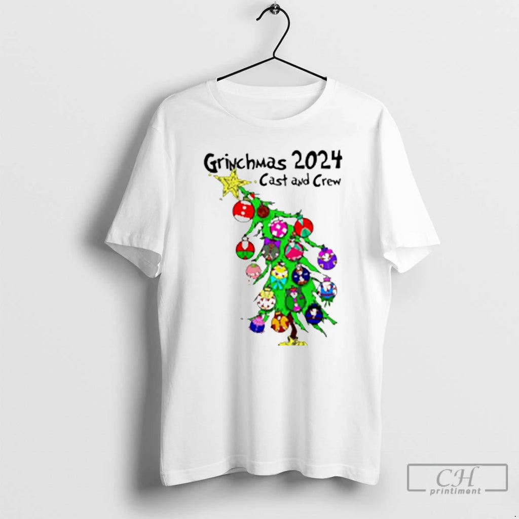 Classic Christmas Grinchmas Cast And Crew White T Shirts