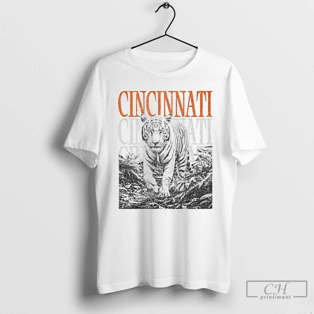 Classic Cincinnati Cyclones Jungle Vibes White Tiger Ornaments T Shirts
