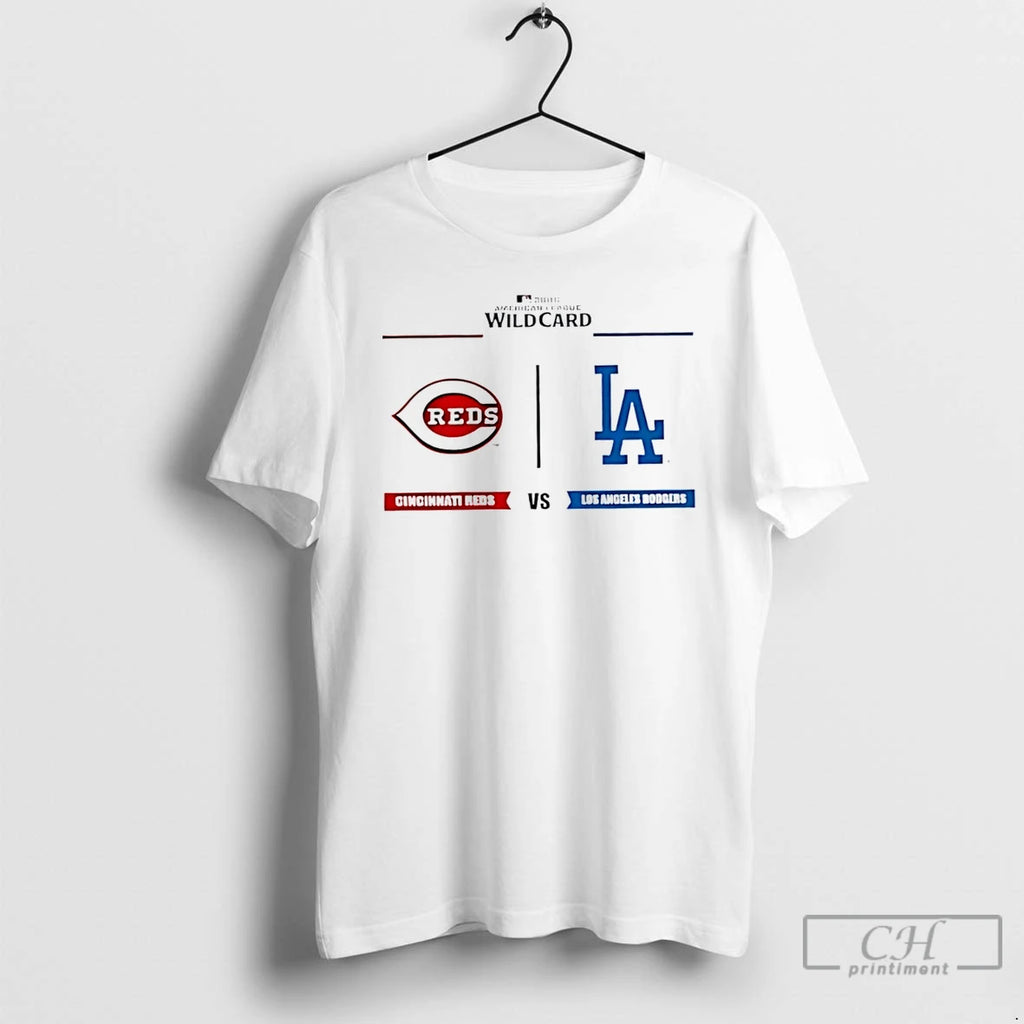 Classic Cincinnati Reds Vs Los Angeles Dodgers 2025 Al Wild Card Matchup T Shirts