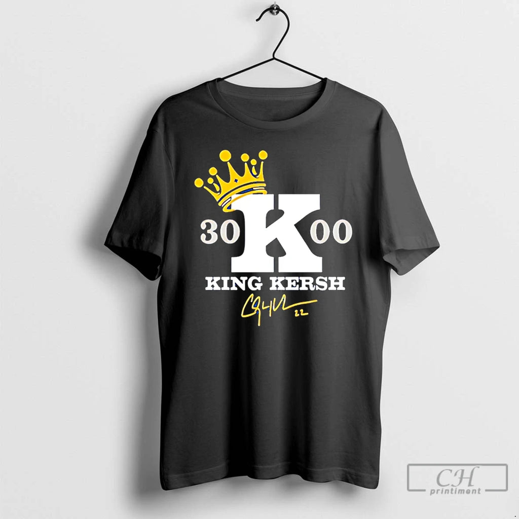 Classic Clayton Kershaw King Kershaw 3000 Los Angeles Dodgers Signature T Shirts Hoodie Longsleeve