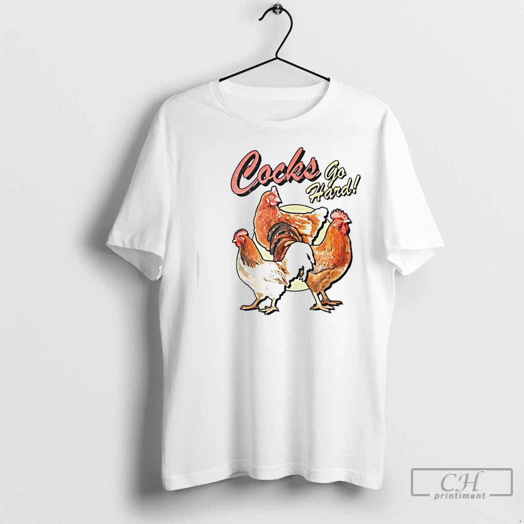 Classic Cocks Go Hard Chickens Graphic